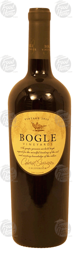 Bogle cabernet sauvignon wine of California, 13.5% alc. by vol. 750 milliliter