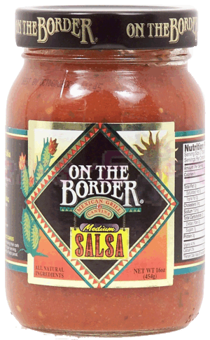 On The Border salsa medium, mexican grill 16 ounce