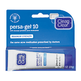 Johnson & Johnson's Clean & Clear maximum strength persa-gel 10, 10% benzoyl peroxide acne medication 1 ounce