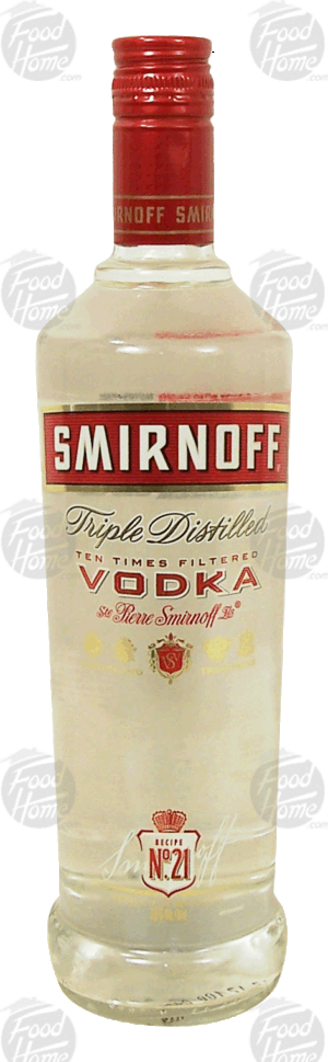 Smirnoff vodka triple distilled, 40% alc. by vol. 750 milliliter