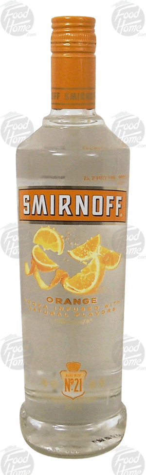 Smirnoff No. 21 orange flavor vodka, 35% alc. by vol. 750 milliliter