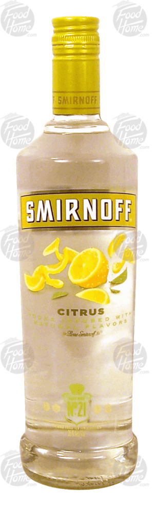 Smirnoff No. 21 citrus flavor vodka, 35% alc. by vol. 750 milliliter