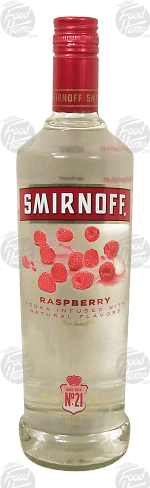 Smirnoff raspberry flavored vodka, 35% alc. by vol. 750 milliliter