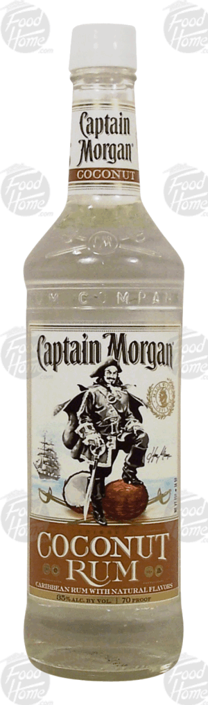 Captain Morgan coconut flavor carribean rum, 35% alc. by vol. 750 milliliter