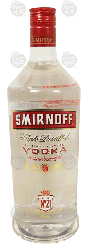 Smirnoff No. 21 vodka, triple distilled, 40% alc. by vol. 750 milliliter
