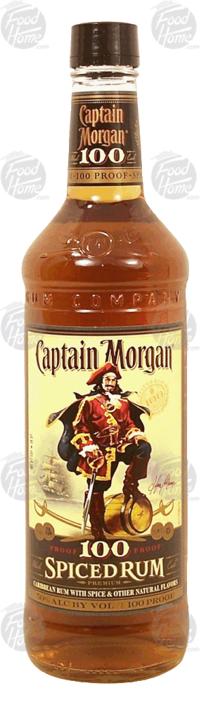 Captain Morgan 100 caribbean spiced rum, 50% alc. by vol. 750 milliliter