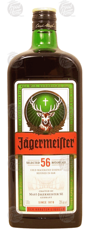 Jagermeister selected 56 botanicals liqueur cold macerated essence refined in oak, 35% alc. by vol. 1.75