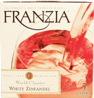 Franzia World Classics white zinfandel of California, 10% alc. by vol. 5
