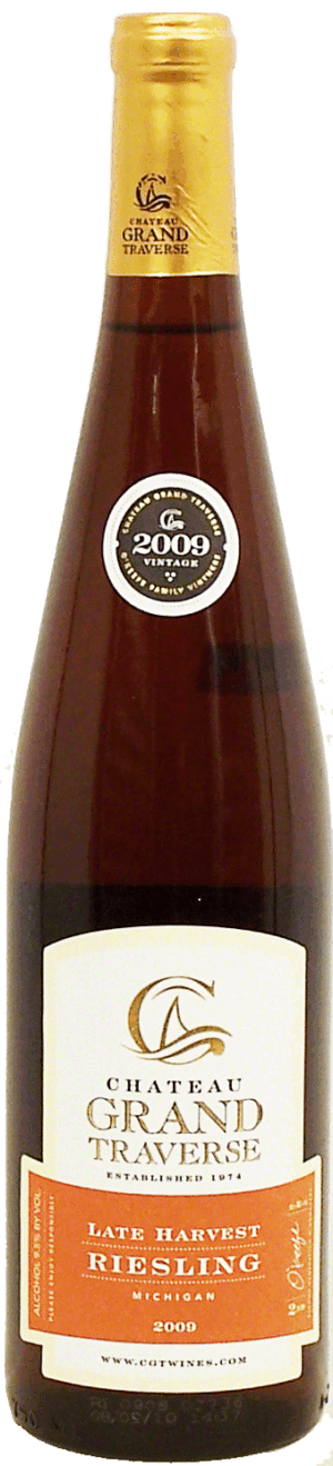 Chateau Grand Traverse Late Harvest riesling wine of Michigan, 9.5% alc. by vol. 750 milliliter