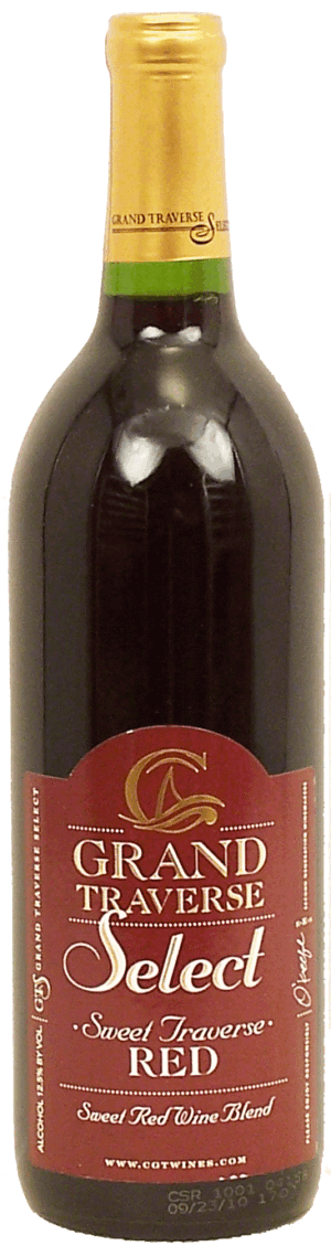 Grand Traverse Resort Select Sweet Traverse; red wine blend of Michigan, 12.5% alc. by vol. 750 milliliter