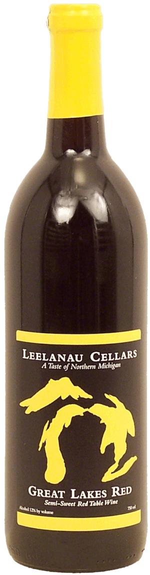 Leelanau Cellars Great Lakes Red semi-sweet red table wine of Northern Michigan 750 milliliter
