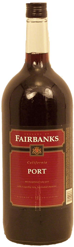 Fairbanks ruby port wine of California, 18% alc. by vol. 1.5