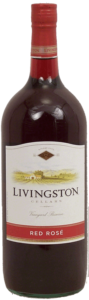 Livingston Cellars red rose table wine of California , 8.5% alc. by vol. 1.5