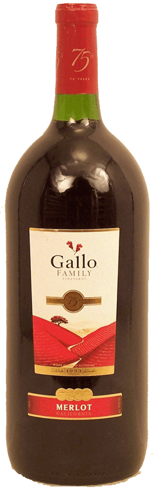 Ernest & Julio Gallo Family Vineyards merlot wine of California, 13% alc. by vol. 1.5