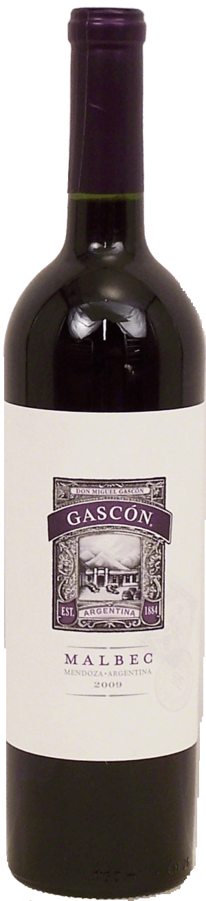 Gascon Don Miguel Gascon malbec of Mendoza Argentina, 13.9% alc. by vol. 750 milliliter