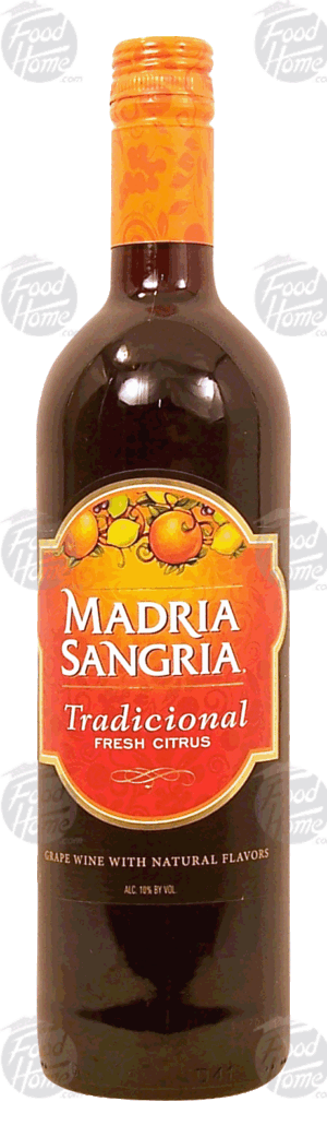 Madria Sangria Tradicional fresh citrus grape wine, 10% alc. by vol. 750 milliliter