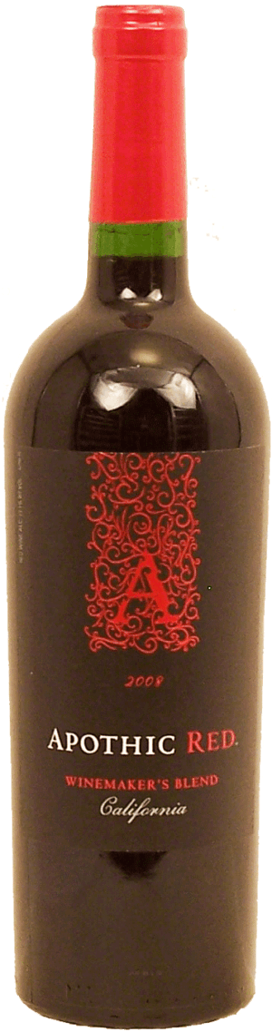 Apothic Red Winemaker's Blend blend of syrah, zinefandel, merlot wine of Medesto California, 13.1% alc. by vol. 750 milliliter