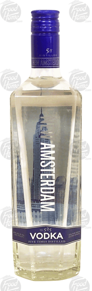 New Amsterdam No. 525 vodka, five times distilled, 40% alc. by vol. 750 milliliter