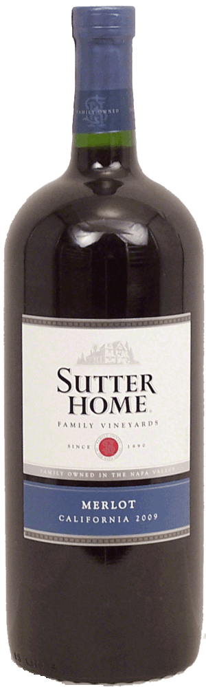Sutter Home merlot wine of California, 13% alc. by vol. 1.5