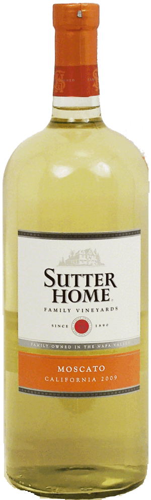 Sutter Home moscato wine of Napa Valley California, 10% alc. by vol. 1.5