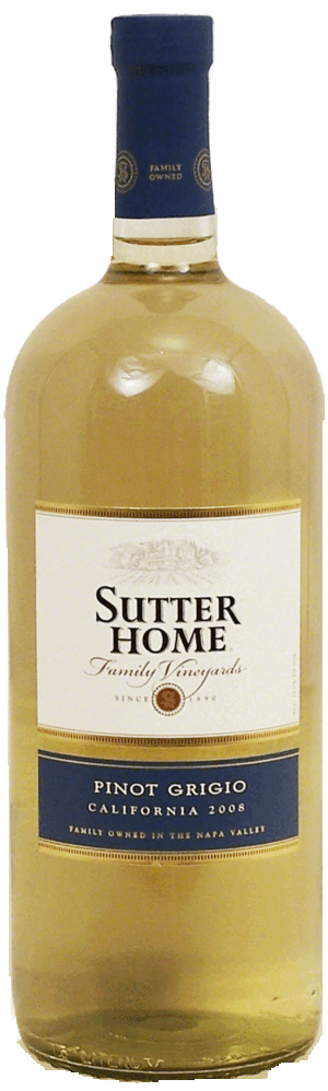 Sutter Home Family Vineyards pinot grigio wine of California, 12.5% alc. by vol. 1.5