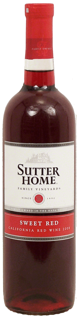 Sutter Home Family Vineyards sweet red wine of California, 12.5% alc. by vol. 750 milliliter
