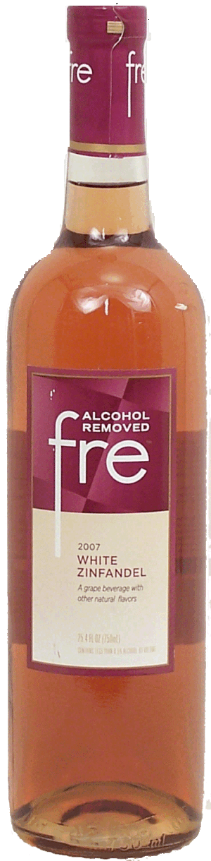 Sutter Home Fre white zinfandel grape beverage, alcohol removed 750 milliliter