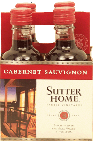 Sutter Home Family Vineyards cabernet sauvignon wine of Napa Valley, 13% alc. by vol., 187-ml single serve 4 pack