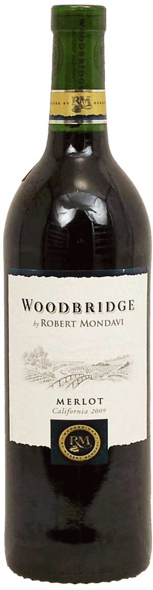 Woodbridge by Robert Mondavi merlot wine of California, 13.5% alc. by vol. 750 milliliter