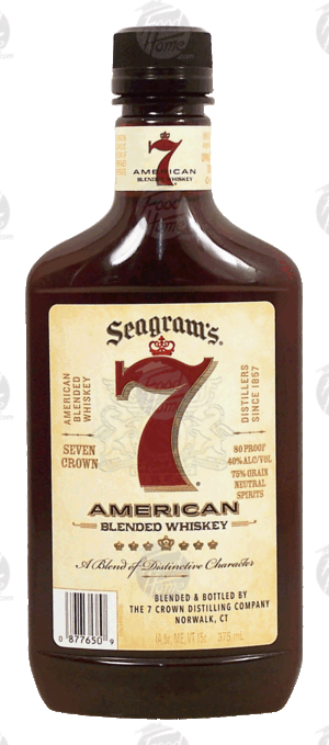 Seagram's 7 american blended whiskey, 40% alc. by vol. 375 milliliter