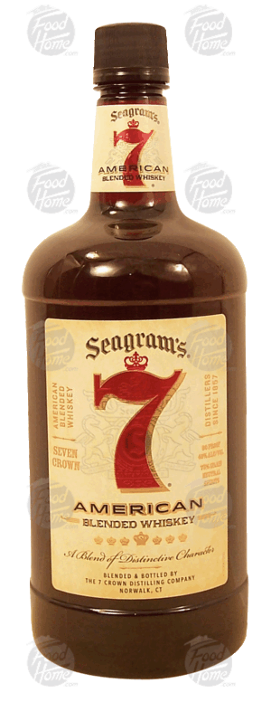 Seagram's 7 whiskey, american blended, 40% alc. by vol. 1.75