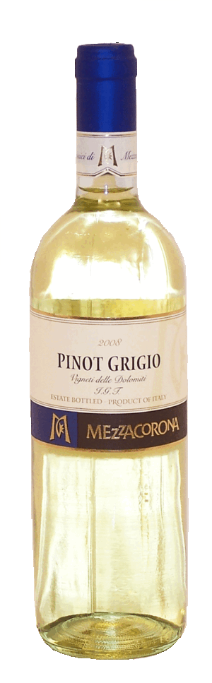 Mezza Corona pinot grigio, italy, 12.5% alc./vol. 750 milliliter