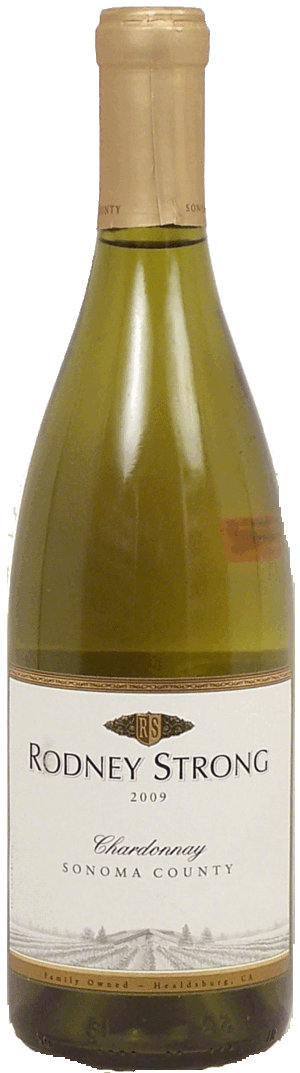 Rodney Strong chardonnay wine of Sonoma County, 13.8% alc. by vol. 750 milliliter