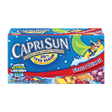 CapriSun fruit punch flavored juice drink, 10 6-fl. oz. pouches, 10% juice 60 fluid ounce