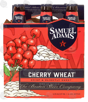 Sam Adams Cherry Wheat crisp & slightly sweet beer, 12-fl. oz., 5.3% alc. by vol. 6 pack