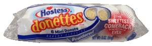 Hostess donettes mini powdered donuts, 6-pack 3 ounce