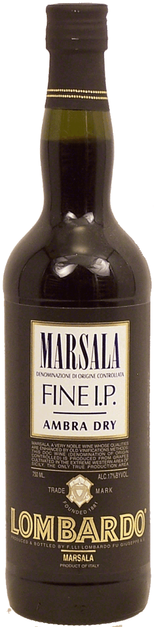 Lombardo Fine I.P. marsala wine for Italy, ambra dry, 17% alc. by vol. 750 milliliter
