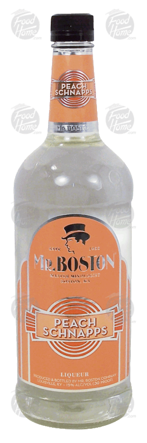 Mr. Boston's peach schnapps liqueur, 15% alc. by vol. 1