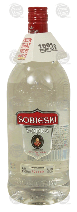 Sobieski vodka from Poland, 40% alc. by vol. 1.75