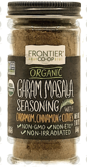 Frontier Co-op organic garam masala seasoning with cardamom, cinnamon & cloves 2 ounce