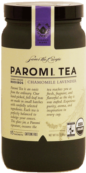Paromi Tea chamomile lavender super grade rooibos tea, caffeine free, 15-sachets 1.6 ounce