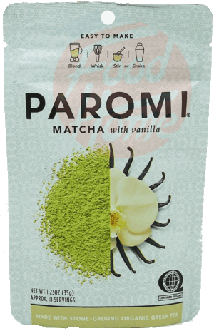 Paromi Tea matcha with vanilla made with stone-ground organic green tea 1.23 ounce