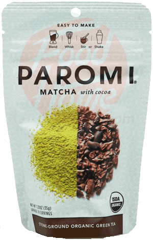 Paromi Tea matcha with cocoa stone-ground organic green tea 1.23 ounce
