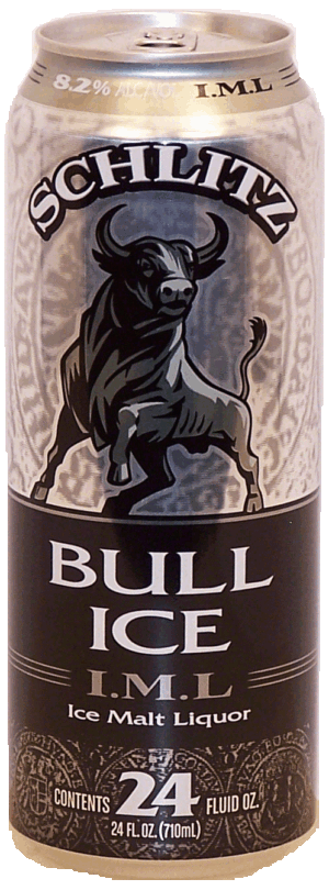 Schlitz Bull Ice domestic malt liquor, 24-fl. oz. 24 fluid ounce