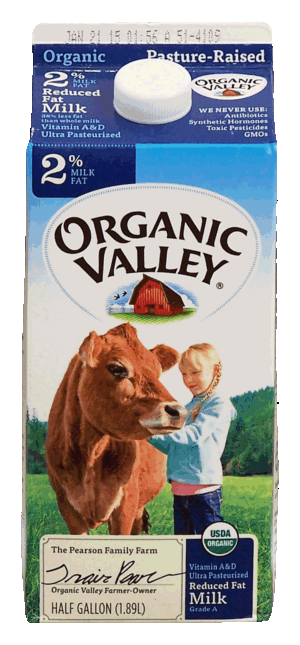 Organic Valley Organic Reduced Fat 2% Milkfat 0.5 gallon