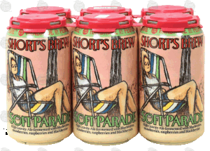 Short's Brew Soft Parade high gravity ale with blueberries, starwberries, raspberries and blackberries, 12-fl. oz. 6 pack