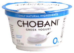 Chobani non-fat plain greek yogurt 5.3 ounce