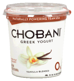 Chobani non-fat greek yogurt, vanilla blended 32 ounce