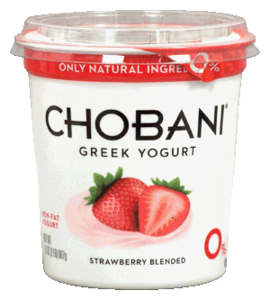Chobani non-fat greek yogurt, strawberry blended 32 ounce