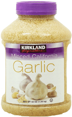 Kirkland Signature minced garlic, california 48 ounce